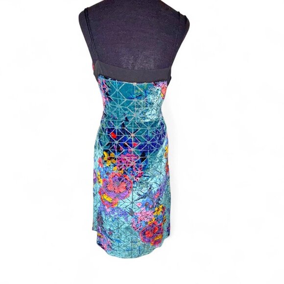 Anthropologie Moulinette Soeurs Floral Print Velvet Slip Dress Size 8 - Picture 4 of 9